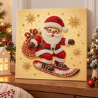 Snowboarding Santa Gift Sack — room image