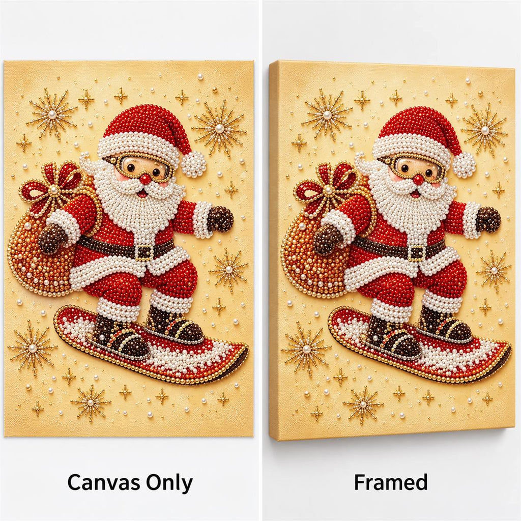 Snowboarding Santa Gift Sack — style image