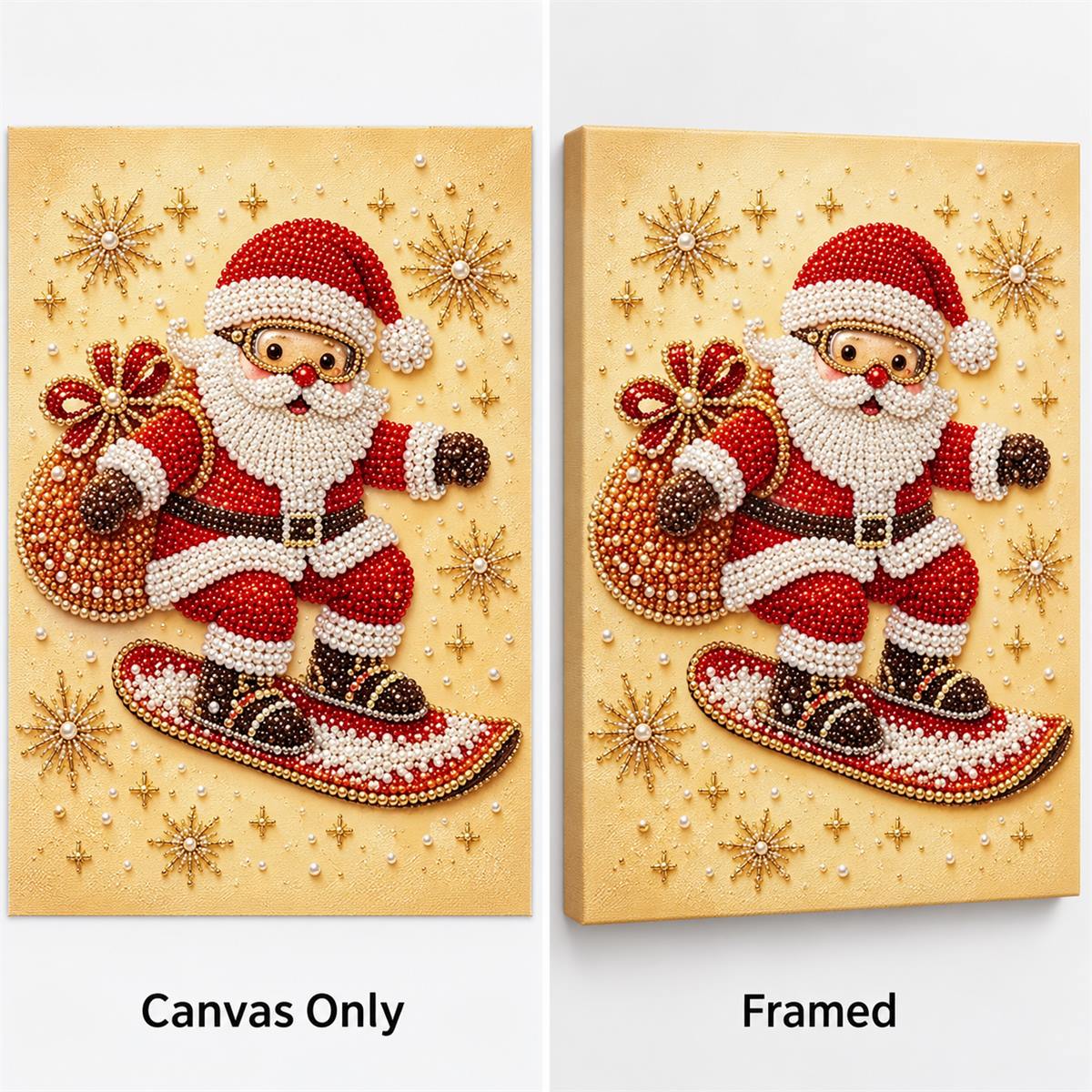 Snowboarding Santa Gift Sack — style image