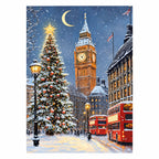 Original artwork showing snowfall over westminster.
