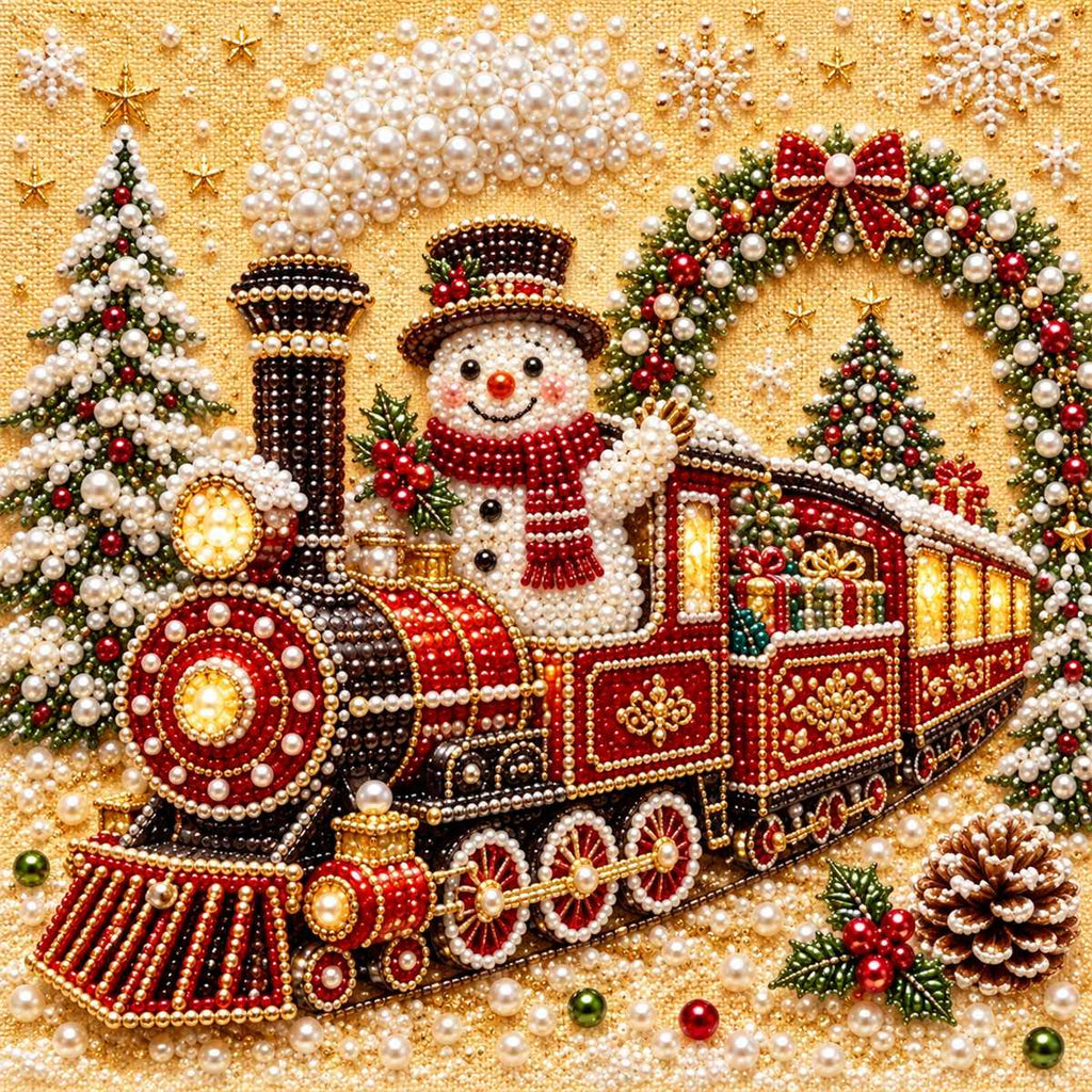 Snowman Christmas Train — detail image
