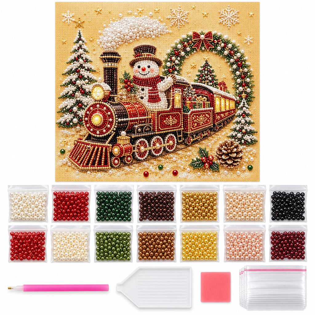Snowman Christmas Train — kit image