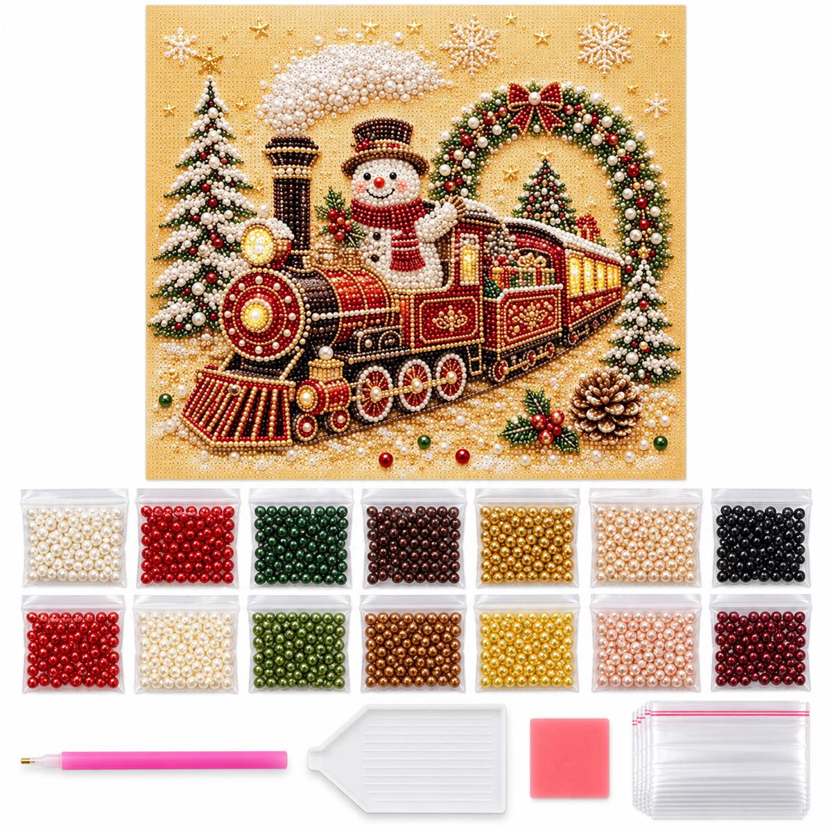 Snowman Christmas Train — kit image