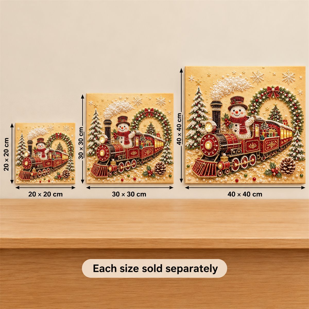 Snowman Christmas Train — size image