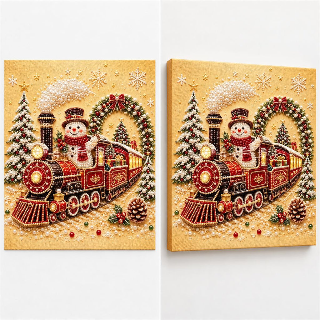 Snowman Christmas Train — style image