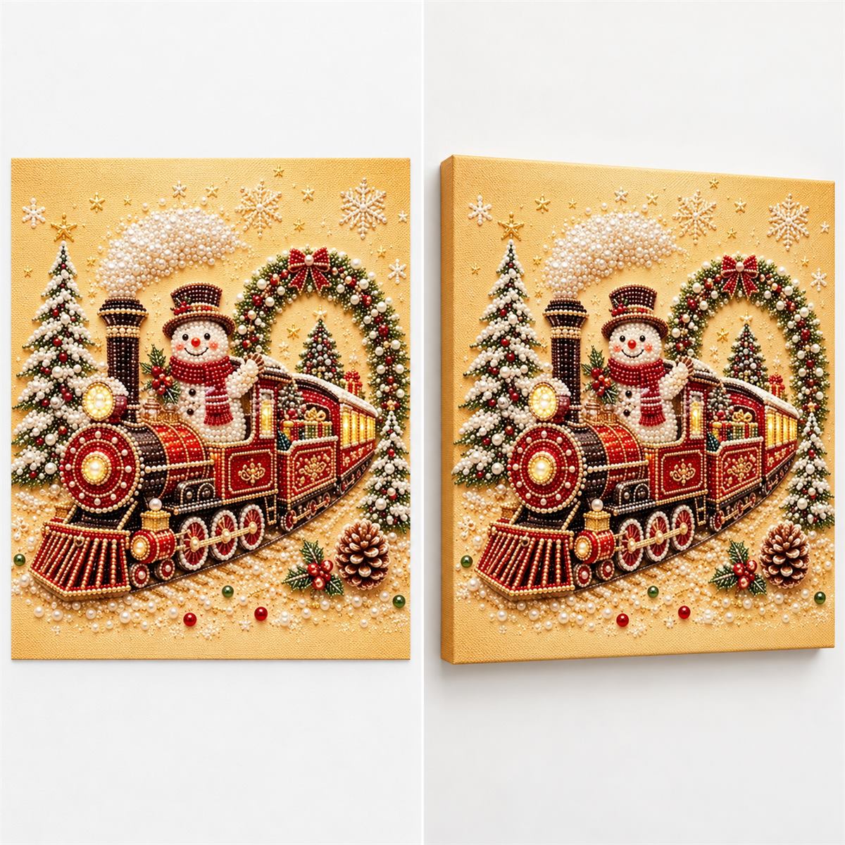 Snowman Christmas Train — style image