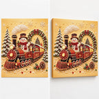 Snowman Christmas Train — style image
