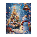 Snowman Christmas Tree Diamond Painting Kit original artwork on white background