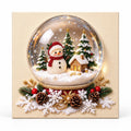 Snowman Cottage Snow Globe — hero image