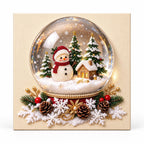 Snowman Cottage Snow Globe — hero image