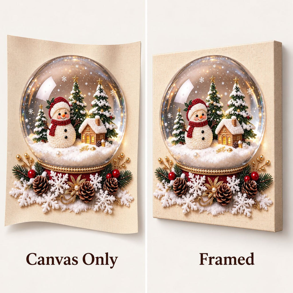 Snowman Cottage Snow Globe — style image