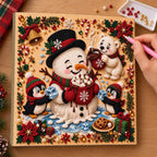 Snowman Hot Cocoa Friends — process image