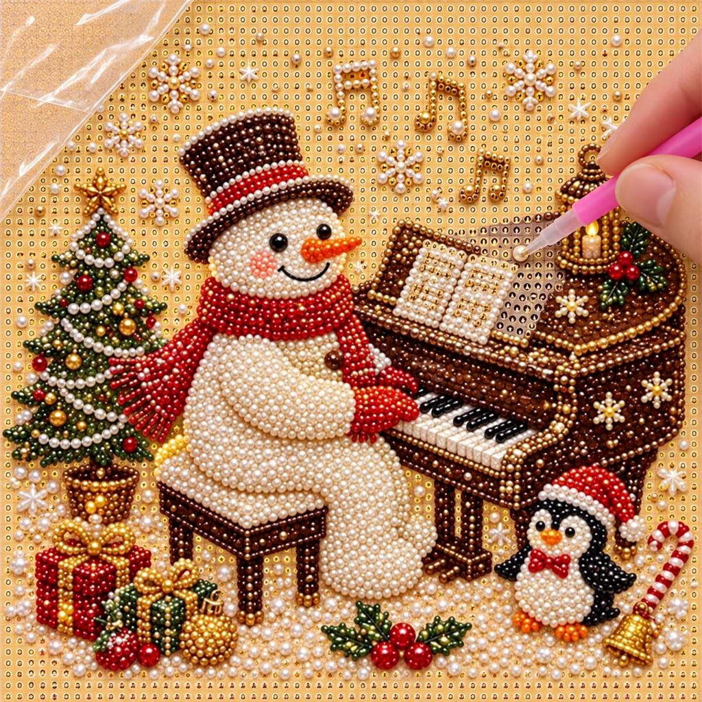 Snowman Piano Penguin — process image