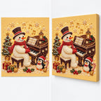 Snowman Piano Penguin — style image