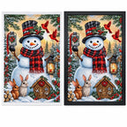 Snowman & Woodland Animals Diamond Painting Kit frame comparison