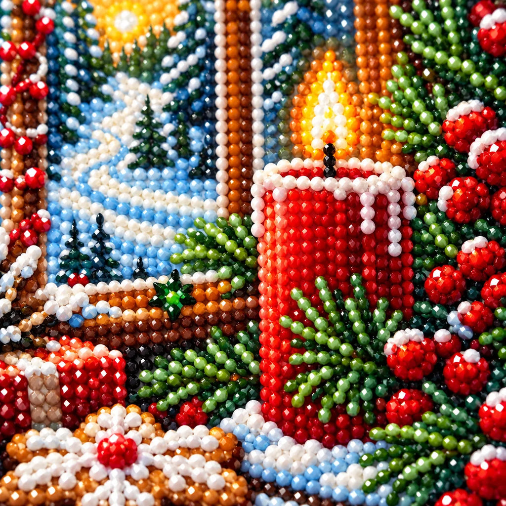Close-up diamond detail for Snowy Candlelit Christmas