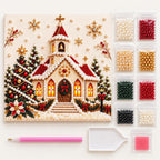 Snowy Christmas Church — kit image