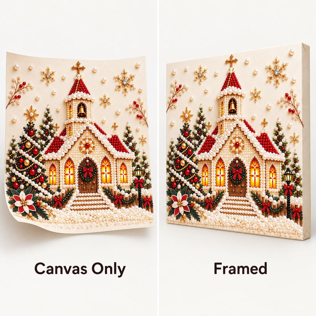 Snowy Christmas Church — style image