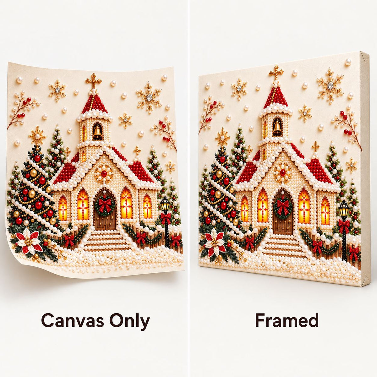 Snowy Christmas Church — style image