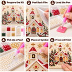 Snowy Christmas Church — tutorial image