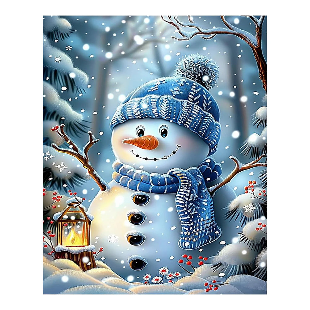 Original artwork for Snowy Friends In Blue