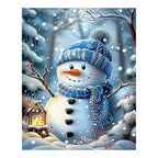 Original artwork for Snowy Friends In Blue