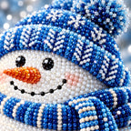 Close-up diamond detail for Snowy Friends In Blue