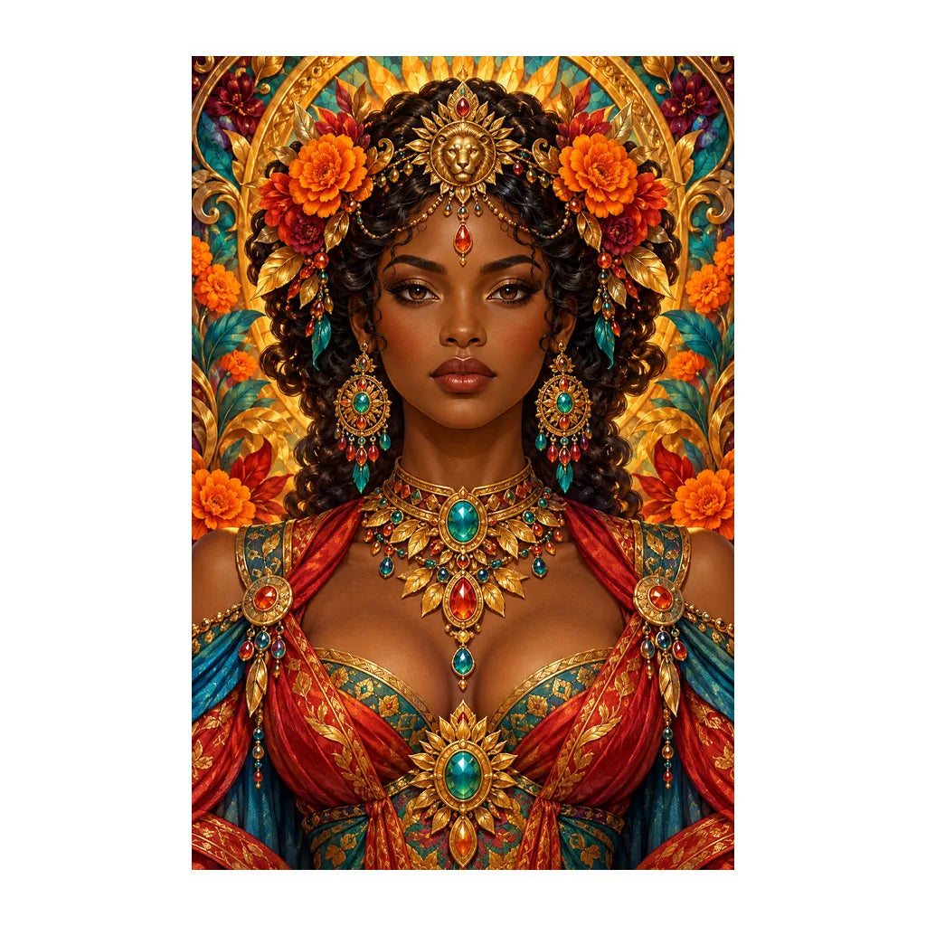Original white-background artwork of Solar Lion Dancer