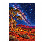 White-background finished diamond painting of Southern Cross Outback.
