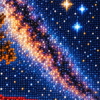 Close-up of drill details in the Southern Cross Outback diamond painting.