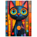 Stained Glass Blue Cat Diamond Painting Kit original artwork