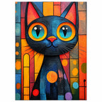Stained Glass Blue Cat Diamond Painting Kit original artwork