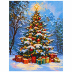 Finished diamond painting for Star Above The Snowy Tree