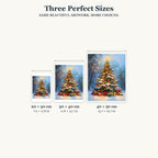 20 × 30, 30 × 40 and 40 × 50 cm size guide for Star Above The Snowy Tree