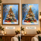 Framed and no-frame options for Star Above The Snowy Tree