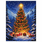 Finished diamond painting for Star Over The Snowy Pines