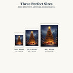 20 × 30, 30 × 40 and 40 × 50 cm size guide for Star Over The Snowy Pines