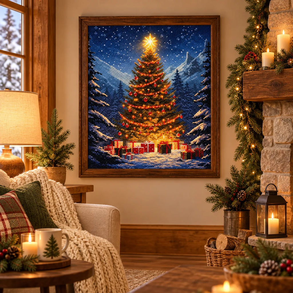 Home decor scene for Star Over The Snowy Pines