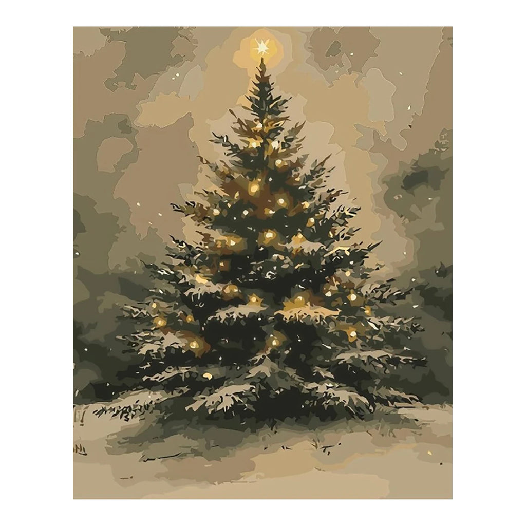 Original artwork for Star Topped Woodland Christmas