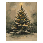 Original artwork for Star Topped Woodland Christmas