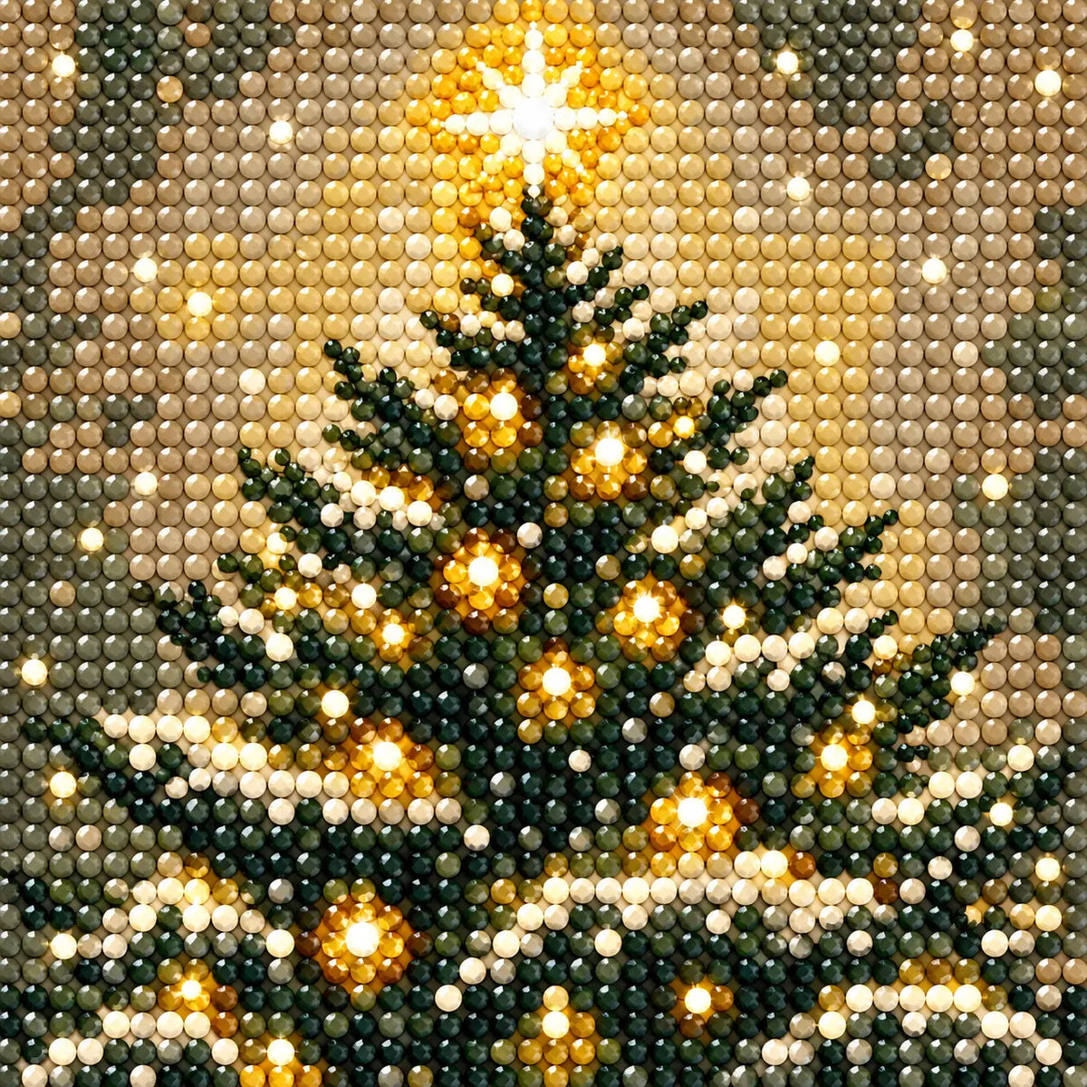 Close-up diamond detail for Star Topped Woodland Christmas