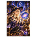 Star Witch Crystal Ball original artwork on white