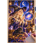 Star Witch Crystal Ball diamond painting process