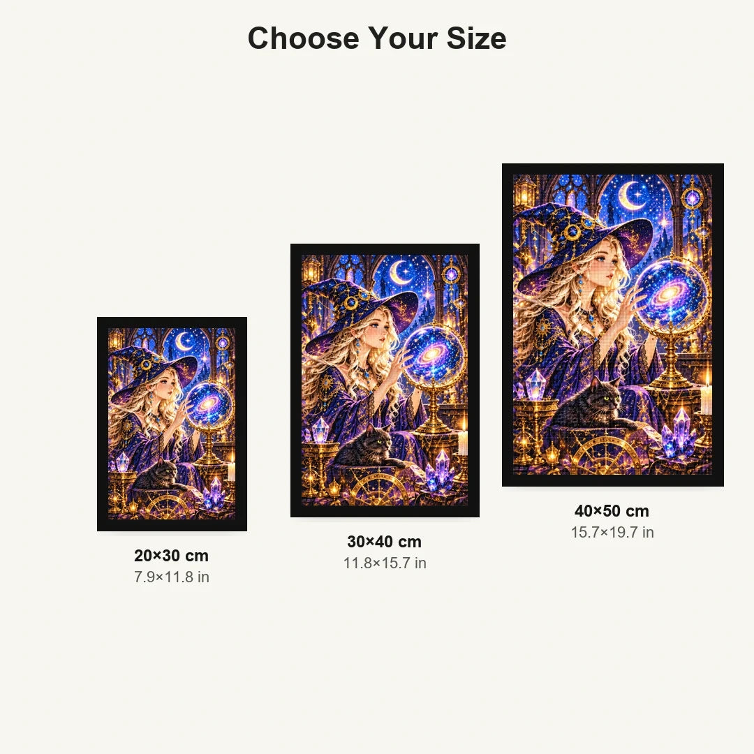 Star Witch Crystal Ball size comparison