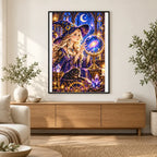Star Witch Crystal Ball finished artwork in home décor