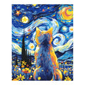 Original artwork for Starlit Gaze Diamond Painting Kit