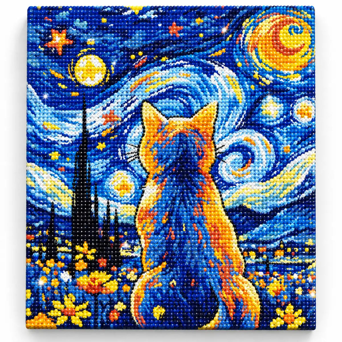 Finished diamond painting for Starlit Gaze Diamond Painting Kit