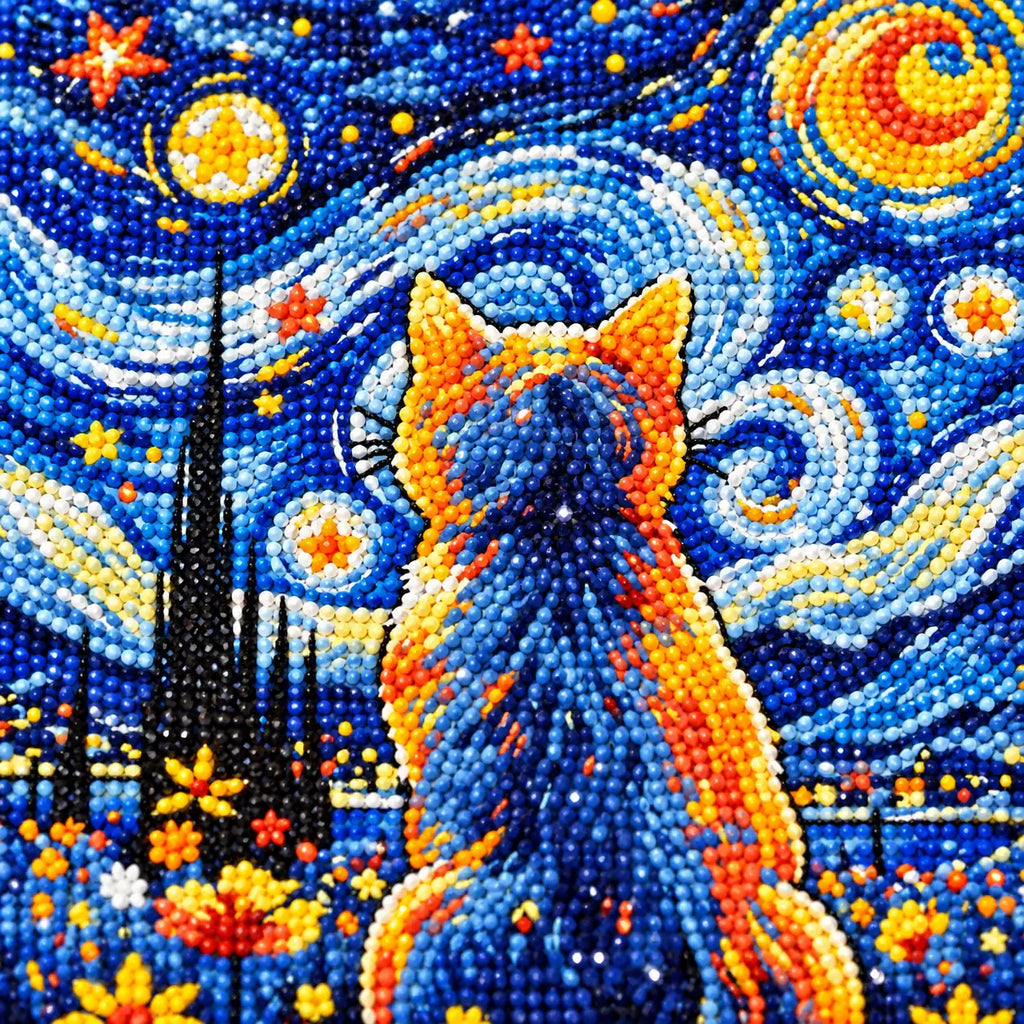 Diamond detail for Starlit Gaze Diamond Painting Kit