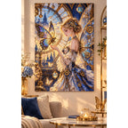 Steampunk Butterfly Lady Diamond Painting Kit home decor scene