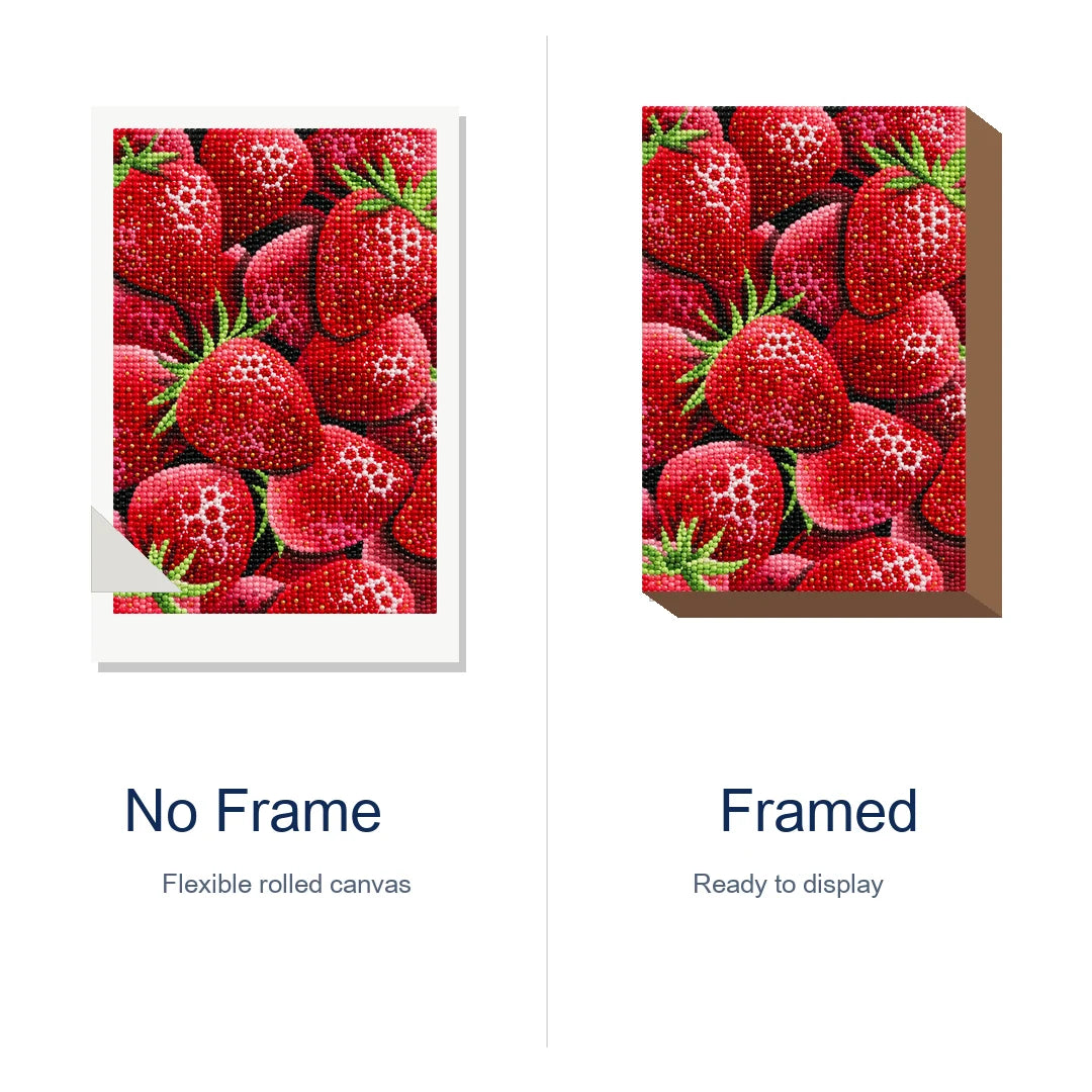 Strawberry Medley Diamond Painting Kit frame view